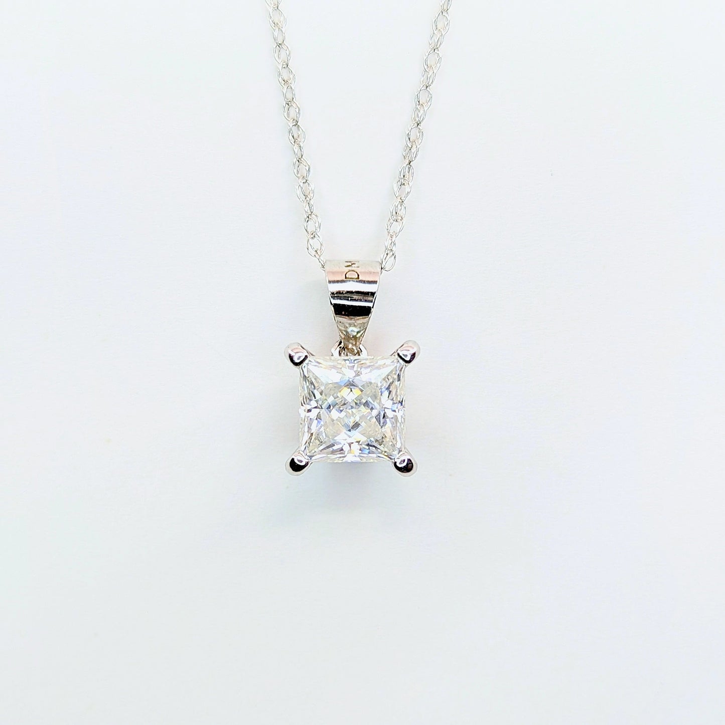 1.50 CTW Moissanite Sterling Silver 925 Necklace