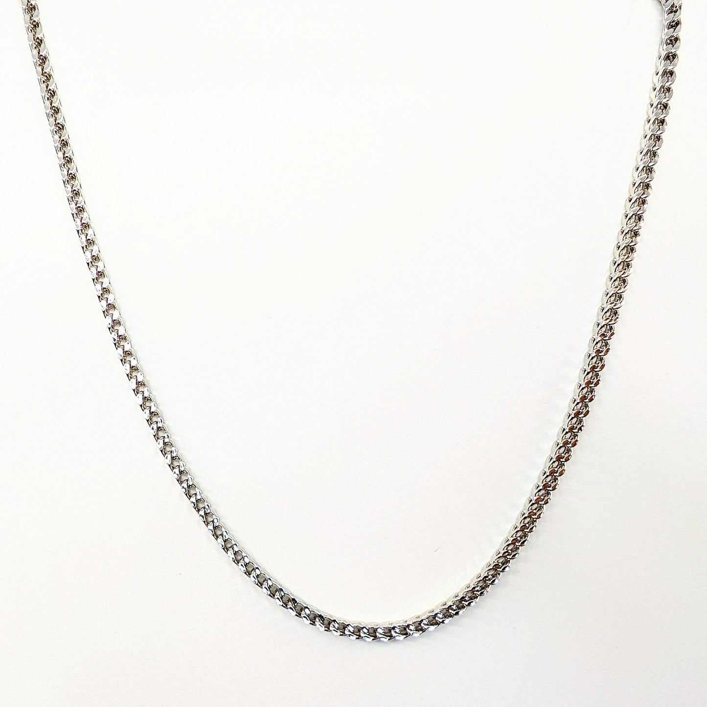 24 inch Franco Chain White Sterling Silver 925