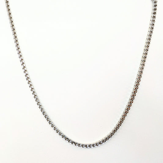 24 inch Franco Chain White Sterling Silver 925