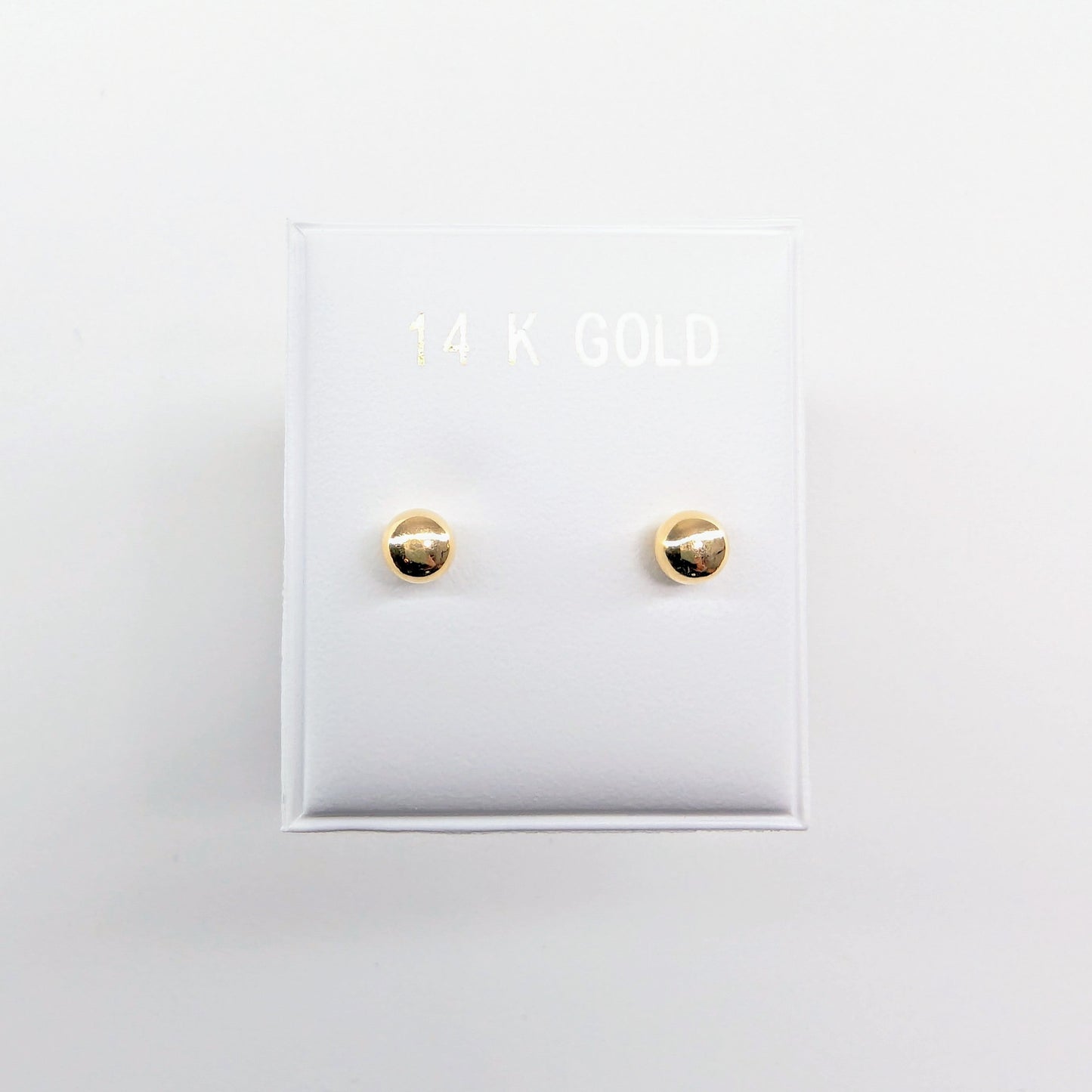 4mm Ball Stud Earrings 14k Yellow Gold