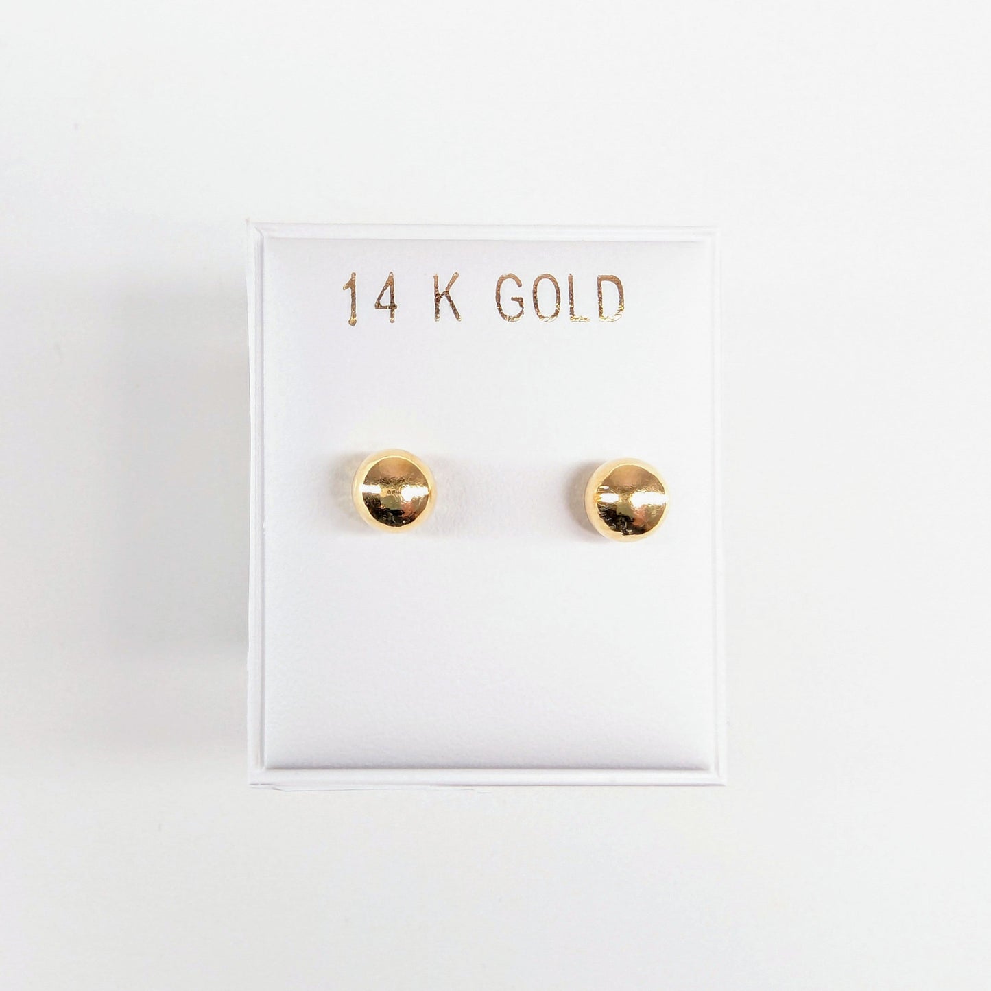 5mm Ball Stud Earrings 14k Yellow Gold