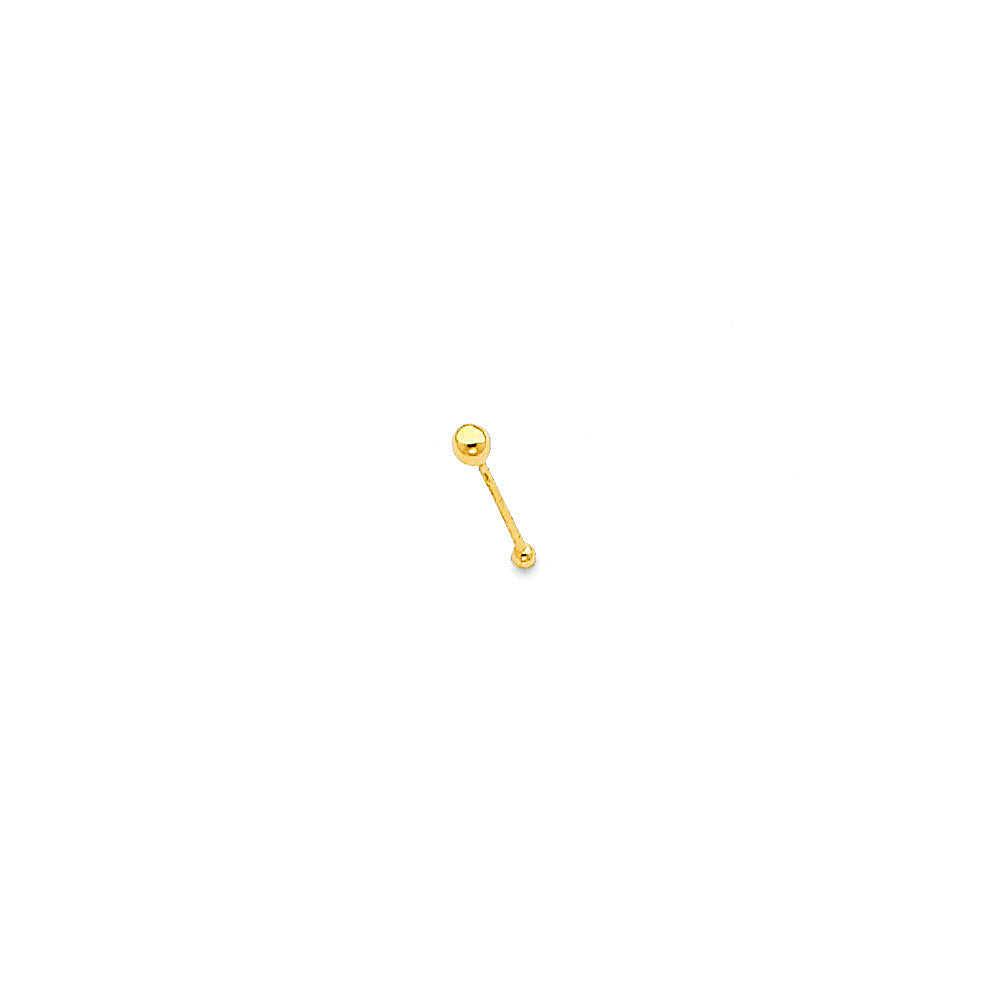 14k Yellow Gold Round Nose Stud